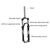 Bicyclette Adulte Unisexe Fourche À Suspension 26 Pouces Fourche VTT, Ultralight Cyclisme Tube Droit Frein À Disque Montagne Vélo Amortisseur (Couleur : B, Size : 26 inch) #5
