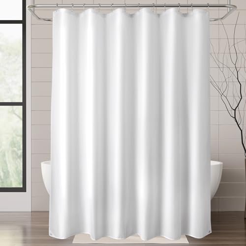 Titanker Extra Long Shower Curtain Liner Washable, 72 x 84 Inches, White Shower Liner Fabric with 2 Magnets, Waterproof Bathroom Long Shower Liner Polyester Soft Lightweight, White by Titanker - Image 8