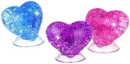 3D Crystal Puzzle Heart for Valentine's Day Gift / 3pcs