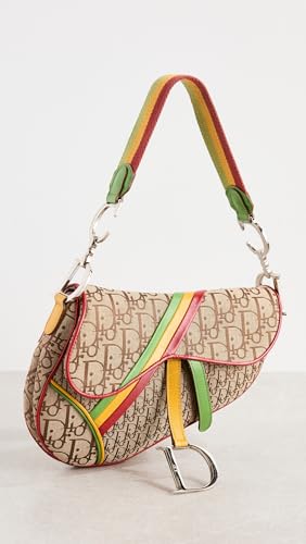 Dior Women's Pre-Loved Multi Canvas Rasta Saddle Bag2