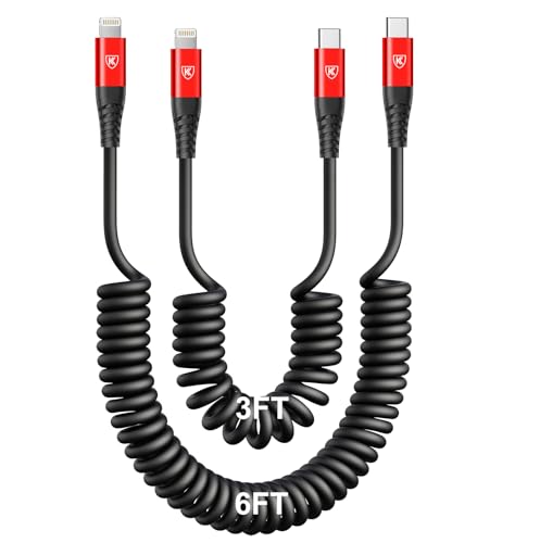 Cable USB C a Lightning corto para coche compatible con iPhone 14 y 13