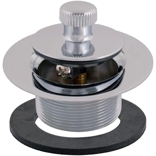 EZ-FLO Lift-n-Turn Bath Drain Assembly Kit 1-3/8 in. x 16 Fine Thread 2-7/8 in. OD Flange 5/16 in. Tapped Zinc Body Chrome Plated 35231