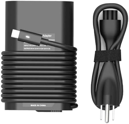 GDTOWD 65W 60W USB C Laptop Charger Compatible with Dell Pro 16 13 14 Plus Inspiron 14 16 7620 2in1 Latitude 3340 3440 3540 5340 5420 5440 5540 7420 7340 7390 7440 XPS 13 Type C Computer AC Adapter