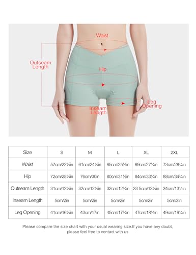 INBIKE Roupa íntima feminina de ciclismo acolchoada 4D para bicicleta, Verde, XGG