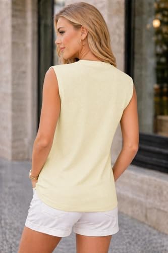 Image of Mack Jonney Women's Wafle Knit Sleeveless T-Shirt | Solid Brown Casual Tank Top | Comfortable Summer Wear-WT-122