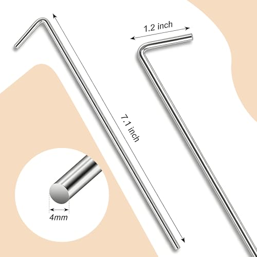 Estacas para tienda de campaña KLASIT Heavy Duty-20 unidades 7.1 pulgadas miniatura 5