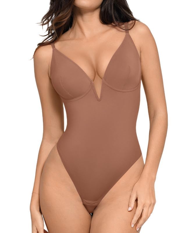 Image of Popilush The Shapewear Bodysuits for Women - Tummy Control Shapewear with Underwire Strong Support for Large Bust