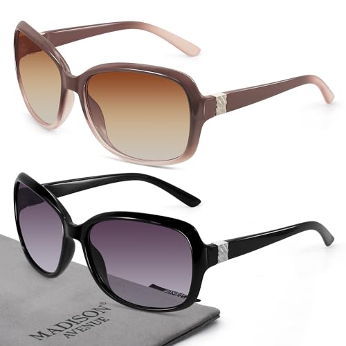Madison Avenue Vintage UV400 Sunglasses (2-Pack)