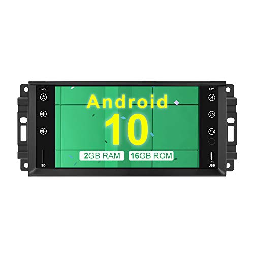 MCWAUTO Compatible Jeep Wrangler JK Dodge Ram Challenger Head Unit 7 Inch Android 10.0 Car Radio Media Player Auto GPS Navigation with 4G WiFi Bluetooth