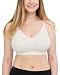 Kindred Bravely Simply Sublime Nursing Bra For Breastfeeding and Maternity (Ivory With Pink Trim, Large)