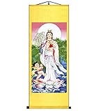 seidenbilder wert Massivholz-Stange unten, mit praktischer Schlaufe an der Oberseite zum Aufhängen