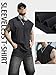 PLEPAN Men's Muscle Sleeveless Tank Tops Oversized Crewneck T Shirts Dolman Sleeve Tee Black Medium