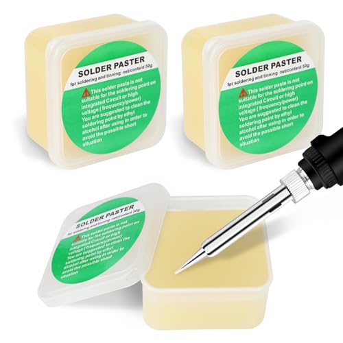 Soldering Flux, Rosin Flux,Soldering Paste,Solder Flux, Lead-free and No Clean Flux for Chip PCB Motherboard,Electronics,Mobile Phone, Home Appliance Welding (3PCS 50g)
