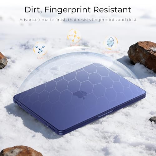 Image of EooCoo Case Compatible with MacBook Neo 13 inch 2026 Model A3404 with A18 Pro chip, Lightweight Hard Shell Scratch Resistant Protective Cover, Matte Indigo