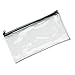MMF Industries, 234041720, Leatherette Zippered Wallet, Leather-Like Vinyl, 11w x 6h, Clear, Pack of 10 Each