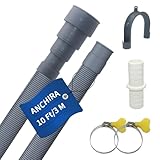💧【Langlebiges Material】Das flexible Ablaufschlauch Waschmaschine Verlängerung besteht aus hochwertigem PP-Material. Es ist beständig gegen hohen Druck und verformt sich nicht leicht. Nach dem Komprimieren kann es schnell in seine ursprüngliche Form zurückkehren und sorgt so für eine reibungslose Entwässerung. Die dickwandige Wellkonstruktion verhindert ein Abknicken, Quetschen und Verstopfen des Schlauchs und sorgt für eine lange Lebensdauer.