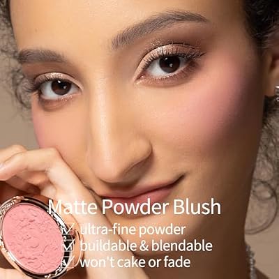 Flower Knows Strawberry Rococo Embossed Blush+The Sweetie Bear Collection Rounded Blush Brush