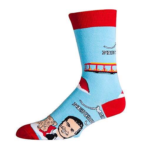 Image of ooohyeah Men's Funny Mr Rogers Socks, Novelty Cool Crazy Crew Socks Fun Gifts