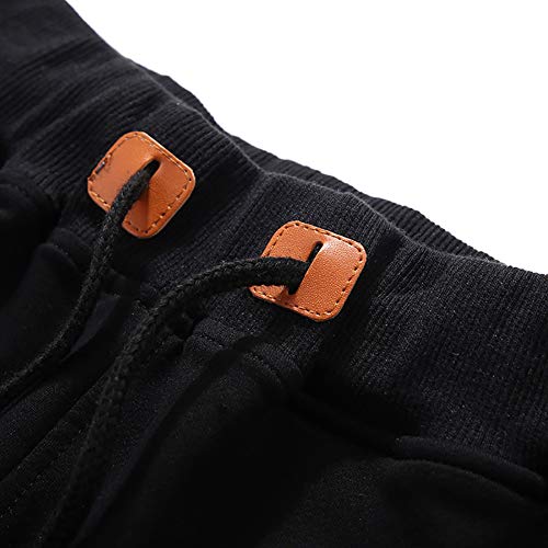 Faskunoie Men's 3/4 Joggers Casual Elastic Short Pants Exercise Summer Shorts With Zipper Pockets Army Green #TOP1