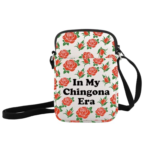 JXGZSO Funny Mexican Gift Mexican Roses Crossbody Bag Mexico Lover Gift In My Mexican Era Shoulder Bag Mexican Gift