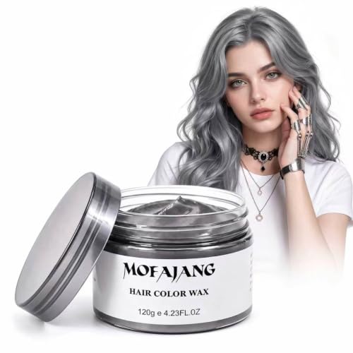 Temporary Gray Hair Color Wax, Washable Temporary Hair Dye for Kids Adults