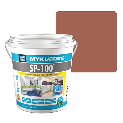 Image of MYK LATICRETE SP-100 Premium Epoxy Grout (7-Canyon Red, 5KG)-Stain & Germ Resistant & Water-Resistant-Food Grade CFTRI Certified Epoxy-Grout-Home, Kitchen & Bathroom-Floor & Wall Tile Joints