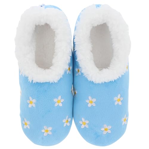 Snoozies Pairables Ditsy Daisy Super Soft Sherpa Fleece House Slippers UK Ladies Sizes 3-9 (Ditsy Daisy UK Footwear Size System Adult Women Alpha Medium Medium)