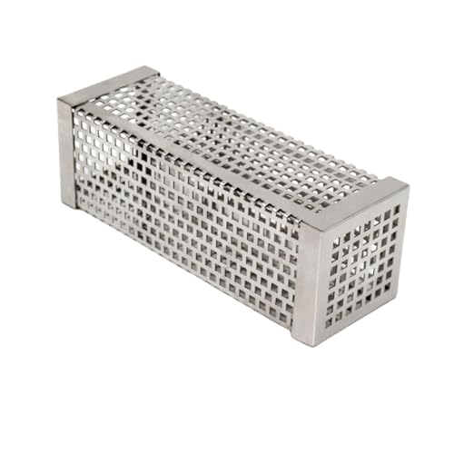 VILLCASE Tubo Ahumador de Pellets de Acero Inoxidable para Barbacoa Resistente Altas Temperaturas Compatible con Parrillas de Gas y Eléctricas para Ahumar Frío y Caliente Exteriores