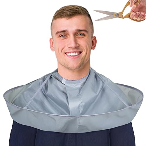 Cape de coiffure pour adultes, cape de coupe de cheveux, bavoir de rasage avec 60 de diamètre, serviette de coiffure pliable avec tour de cou réglable
