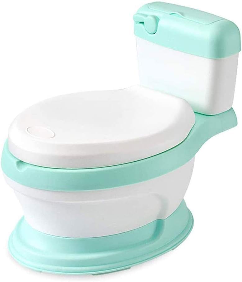 Realistic Potty Training Toilet Looks and Feels Like an Adult Toilet Easy to Empty and Clean Color Green