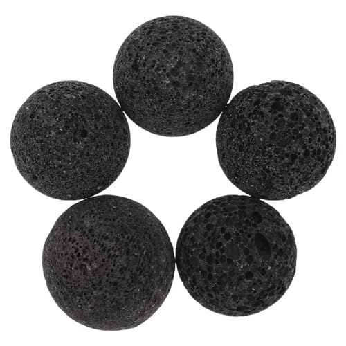 TOGEVAL 5 Stück Saunasteine 4cm Vulkanstein Natürlich Saunaofensteine Mit Poröser Oberfläche Für Dampfbäder Sauna Zubehör Für Indoor Outdoor Saunen