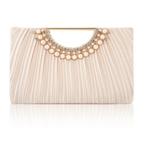 Image of Gets Clutch Purses for Women PU Leather Evening Handbag for Formal Wedding Party Clutches Small Crossbody Bag with Chain