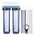 Geekpure 2 Stage Whole House Water Filter System with 20-Inch Clear Housing and 4 PP Sediment 4 Carbon Filters-1"Port