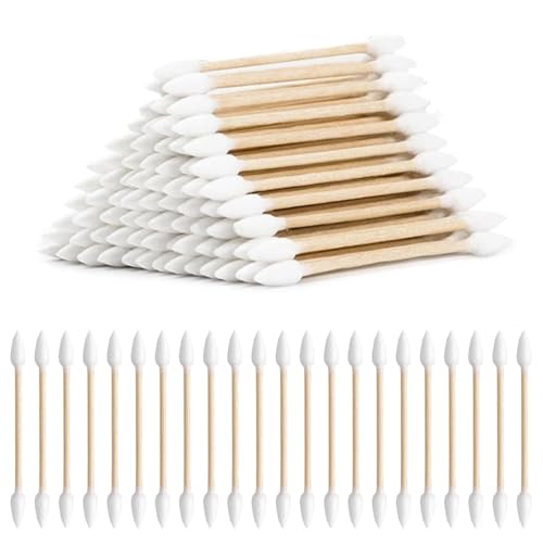 VEOIRXU 300 Pièces Cotons-tiges de Nettoyage Coton-tige Pointu à Double Pointe Coton-tiges Multi-usages Coton-bâtonnets de Nettoyage pour Maquillage Nettoyage des Oreilles Appareils Électroniques