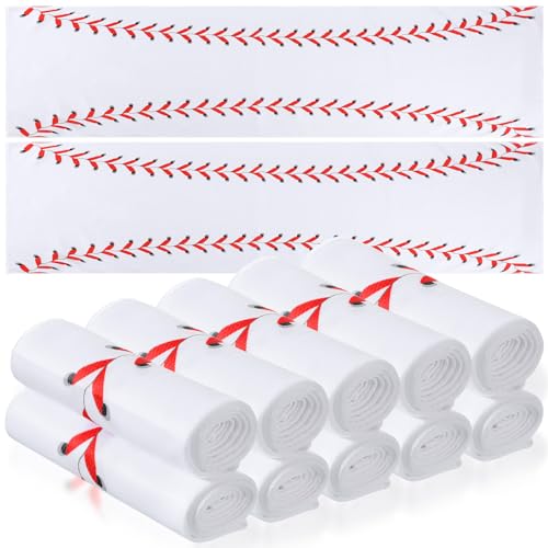 CraftyDream 12 Pcs Cooling Towel Baseball Football Basketball Breathable Chilly Softball Soccer Ice Towel 40x12 Tennis Microfiber Accessories for Player(White Baseball)