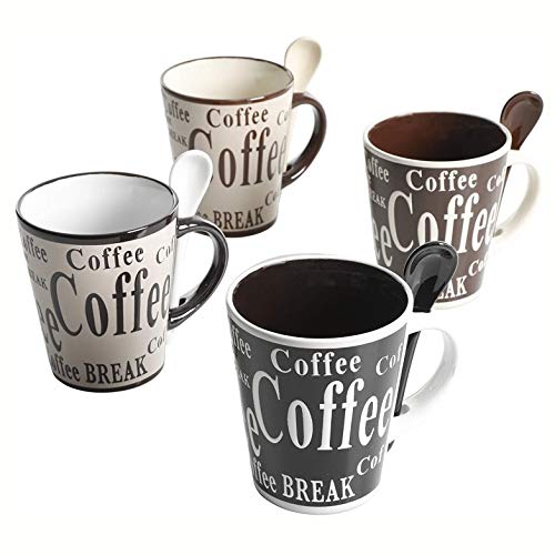 Comparison: Best Jcpl Mug Set 4 Mr. Coffee Bareggio Mug and Spoon Set, Café Americano, 8-Piece Mug and Spoon Set (14oz)