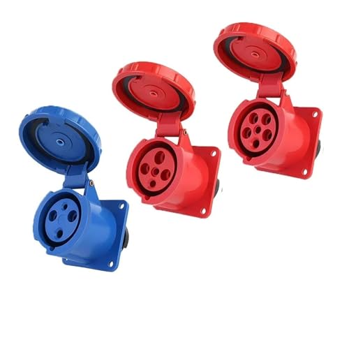 Toma de pared estanca e impermeable IP67 de 63A para uso industrial 2