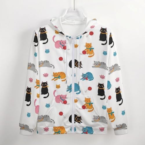 Chaqueta con capucha unisex con cierre y bolsillo miniatura 4