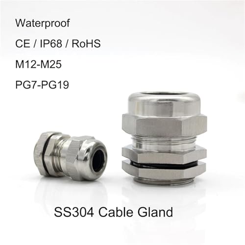 Prensaestopas de acero inoxidable SS316 M28 impermeable para cables de 13-18mm 5