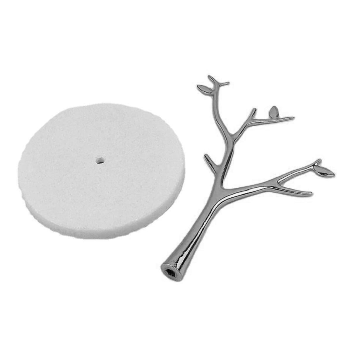 POPETPOP Expositor para Organizar de Mármol de Joyas en Forma de Árbol Ramas Metálicas Pendientes y Anillos en Uso Personal o Comercial