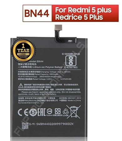 Image of BN44 Battery for Redmi Note 5 Plus /6 Pro /A2 Lite MEG7, MEI7 Battery with 1 Year Warranty**** (Z233)