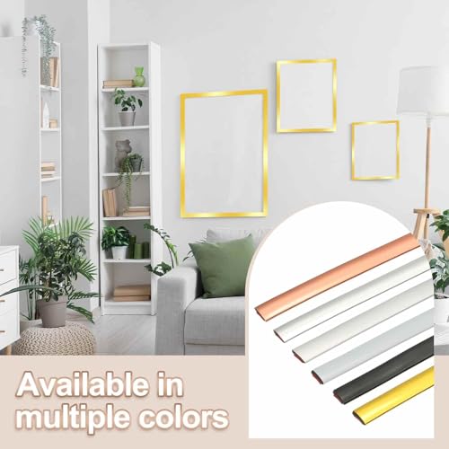 Moldura de pared flexible de PVC autoadhesivo de 5m plateada para armarios 7