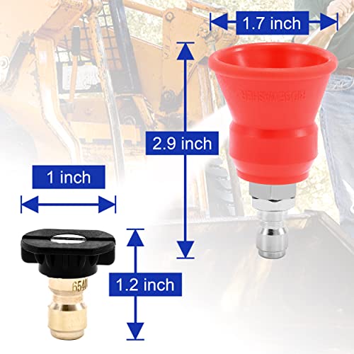 Image of RIDGE WASHER Pressure Washer Nozzle Guard, Orifice 4.0 | 5 Pressure Washing Tips, 1 /4 inch Quick Connect, Power Washer Nozzle Tips with Protector Holder