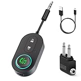 【Prise émetteur Bluetooth avec double appairage】 L'adaptateur Bluetooth Aux peut connecter deux appareils simultanément en mode TX et RX. Cela signifie que vous pouvez regarder la télévision, jouer à des jeux vidéo et écouter de la musique tout en vous amusant avec vos amis sans déranger les autres membres de votre famille. Utilisez l'recepteur bluetooth Aux pour lire ou mettre en pause la musique. D'une seule main, vous pouvez rapidement répondre/rejeter/raccrocher/appeler. Cliquez pour passer en mode casque pour les appels privés.