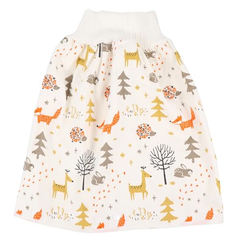 FRCOLOR Pantalones de Entrenamiento Impermeables con Falda para Niña Cintura Alta Algodón Transpirable Absorbentes y Cómodos Bragas Aprendizaje para Niña