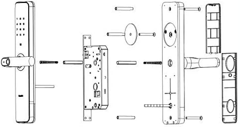 Exploded Diagram of Kaadas S8-5 Smart Lock Components