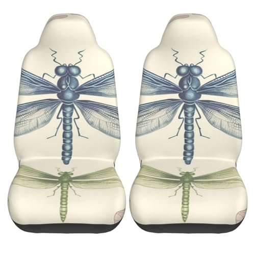 Housse de siège voiture haut de gamme libellule, lot de 2 protections durables