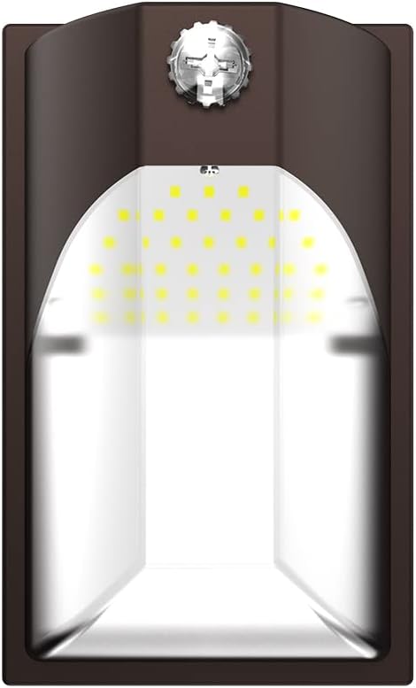 HALO 100- Watt Equivalent, Integrated LED, Bronze, Dusk to Dawn Wall Pack Light, Field Selectable CCTs up to 5000K