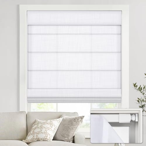 UNISHADES No Drill Cordless Roman Shades White