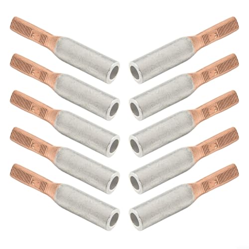 GTLA-10 Lot de 10 connecteurs de borne de câble électrique en aluminium et cuivre pour fils nus, multi-tailles 10 à 35 mm², installation sécurisée